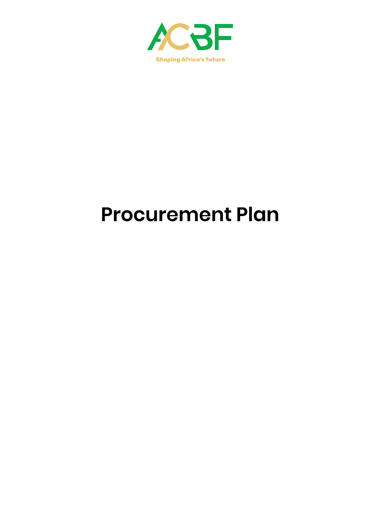 Procurement Plan